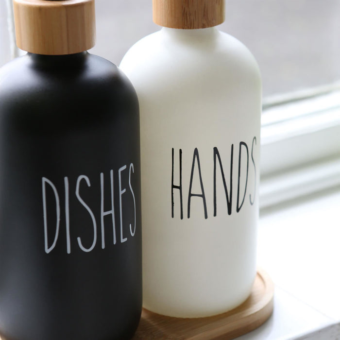 500ml Black Glass Dish Soap Dispenser
