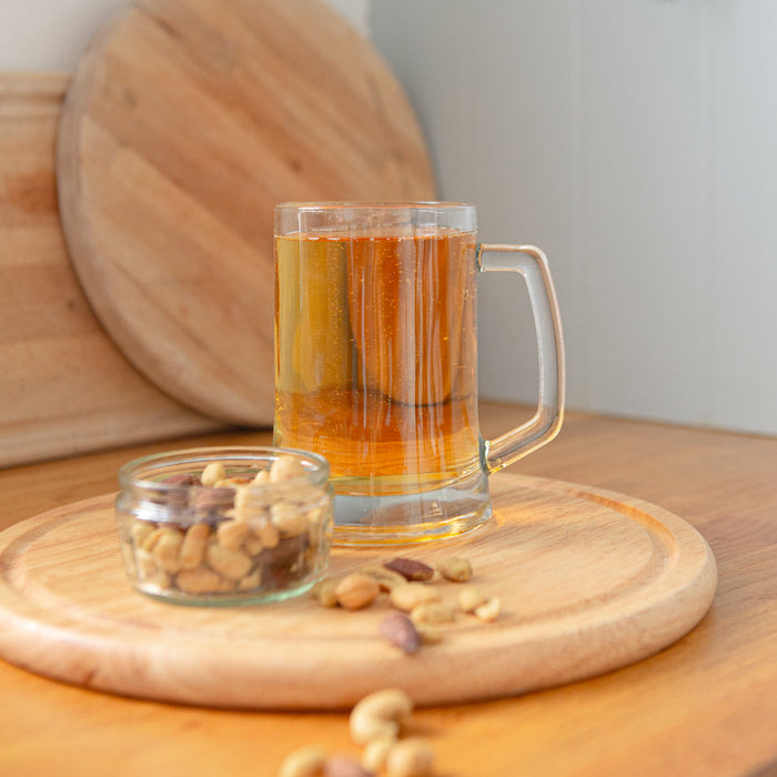 500ml Glass Beer Mugs - Pack of 2