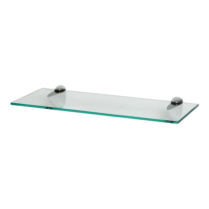 50cm Floating Glass Shelf with Chrome Fixings