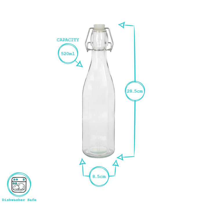 520ml Glass Bottle with Swing Top