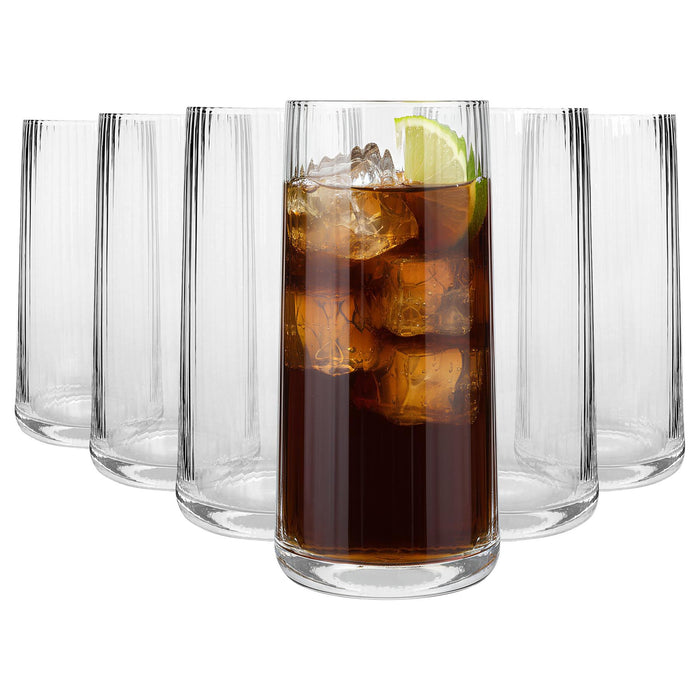 550ml Chelsea Optic Crystal Highball Glasses - Pack of 6