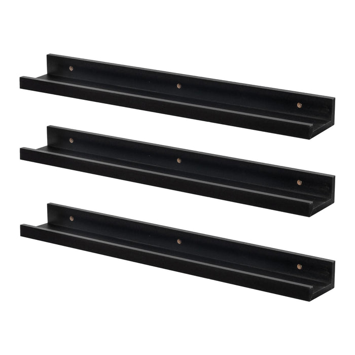 57cm Floating Picture Ledge Shelves - Pack of Three