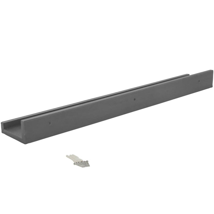 57cm Grey Floating Picture Ledge Shelves - Pack of Two