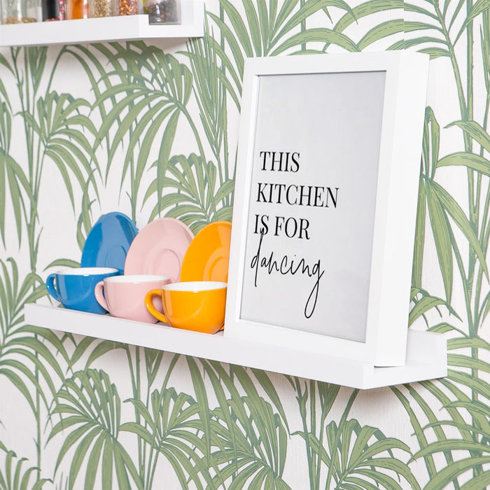 57cm White Floating Picture Ledge Shelf