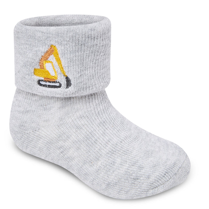 .5Baby Unisex 3 Pack Embroidered Socks with Grippers - Cars (0-5.5) (PK6) 44B1062