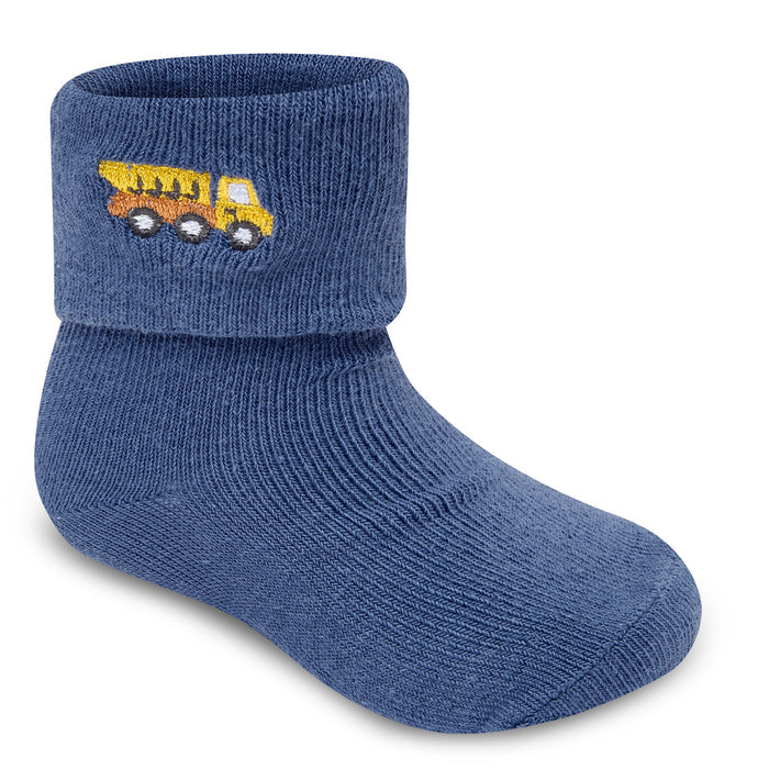 .5Baby Unisex 3 Pack Embroidered Socks with Grippers - Cars (0-5.5) (PK6) 44B1062
