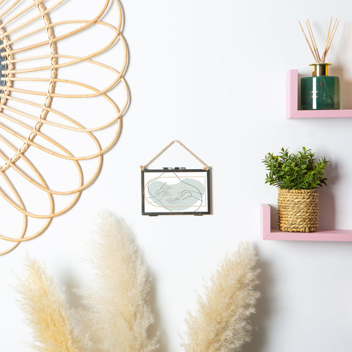 6" x 4" Black Hanging Metal Photo Frame