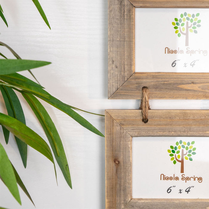 6" x 4" Wooden Hanging Triple Photo Frame