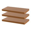 60cm Brown Modern Floating Shelves - Pack of Three