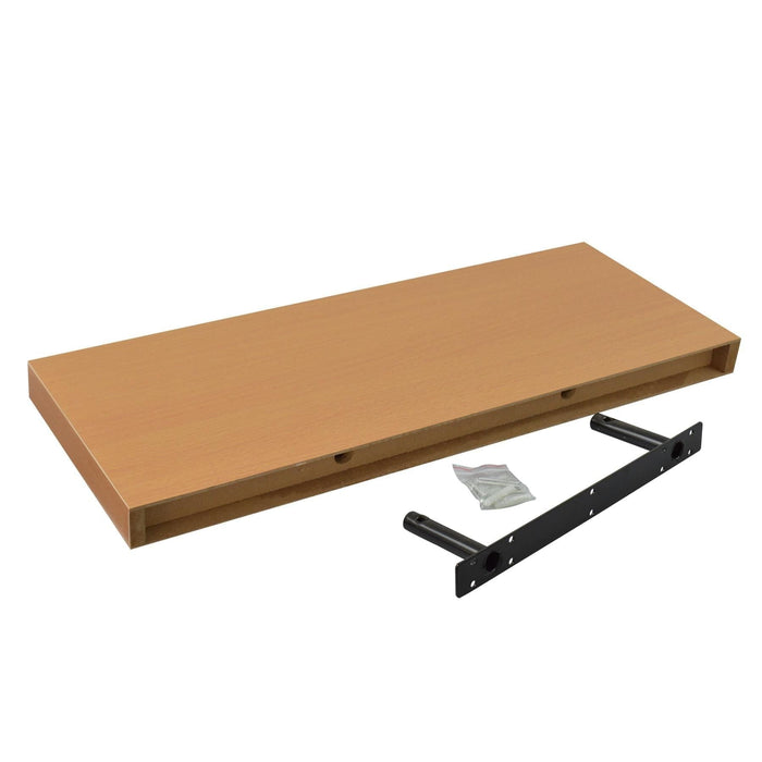 60cm Brown Modern Floating Shelves - Pack of Two