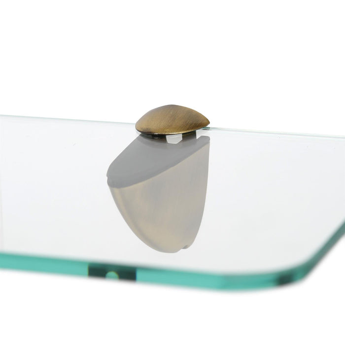 60cm Floating Glass Shelf with Gold Fixings
