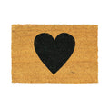 60cm x 40cm Black Heart Coir Door Mat