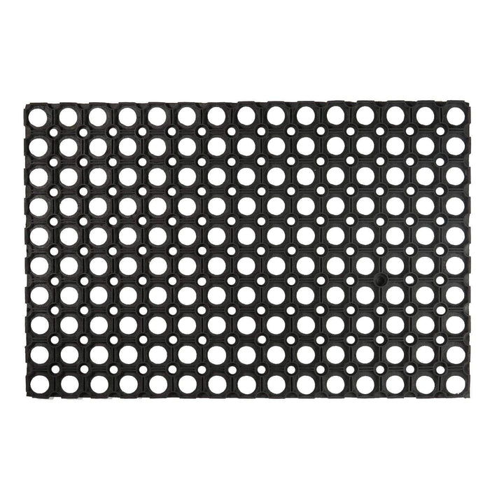 60cm x 40cm Black Heavy Duty Rubber Door Mat