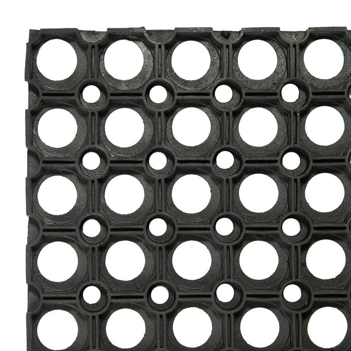 60cm x 40cm Black Heavy Duty Rubber Door Mat
