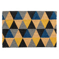 60cm x 40cm Dark Multicoloured Triangles Coir Door Mat