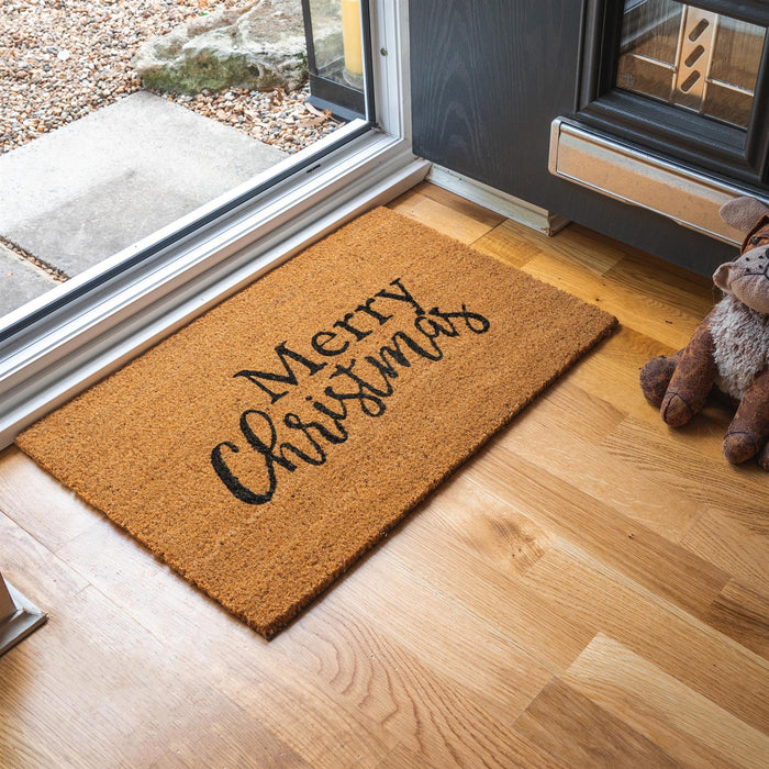 60cm x 40cm Merry Christmas Coir Door Mat