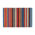 60cm x 40cm Multicoloured Pinstripe Coir Door Mat