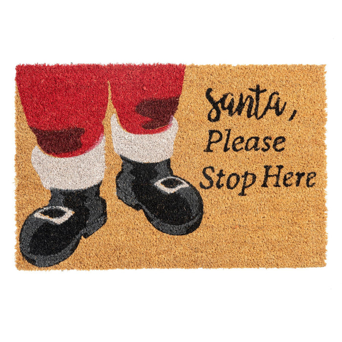60cm x 40cm Santa Coir Door Mat