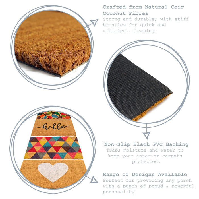 60cm x 40cm Santa Coir Door Mat