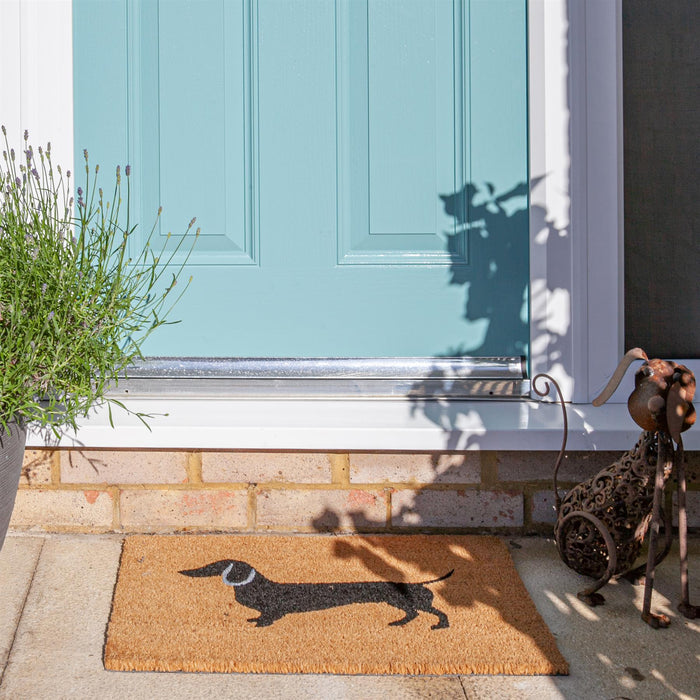 60cm x 40cm Sausage Dog Coir Door Mat