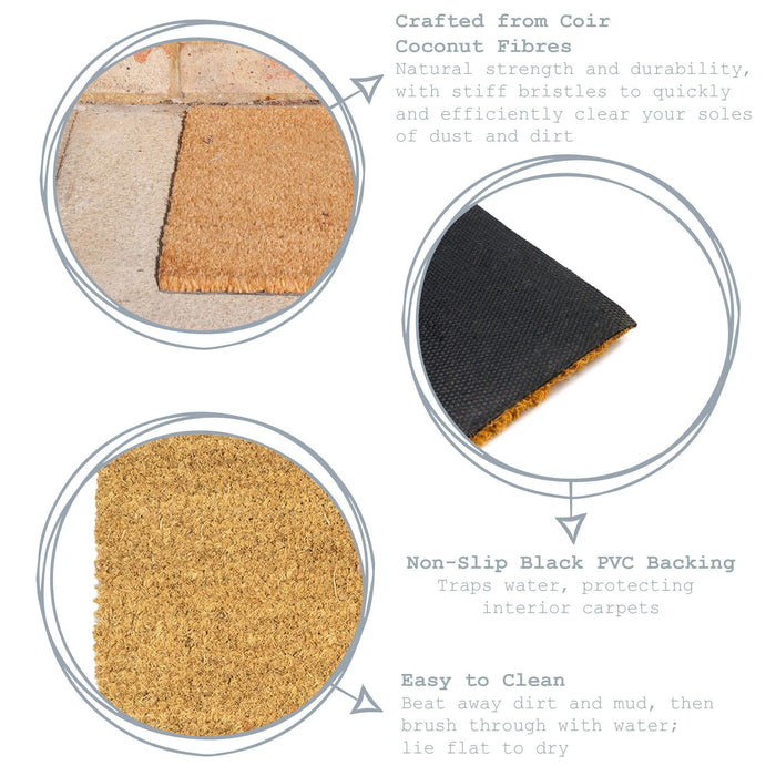 60cm x 40cm Sausage Dog Coir Door Mat