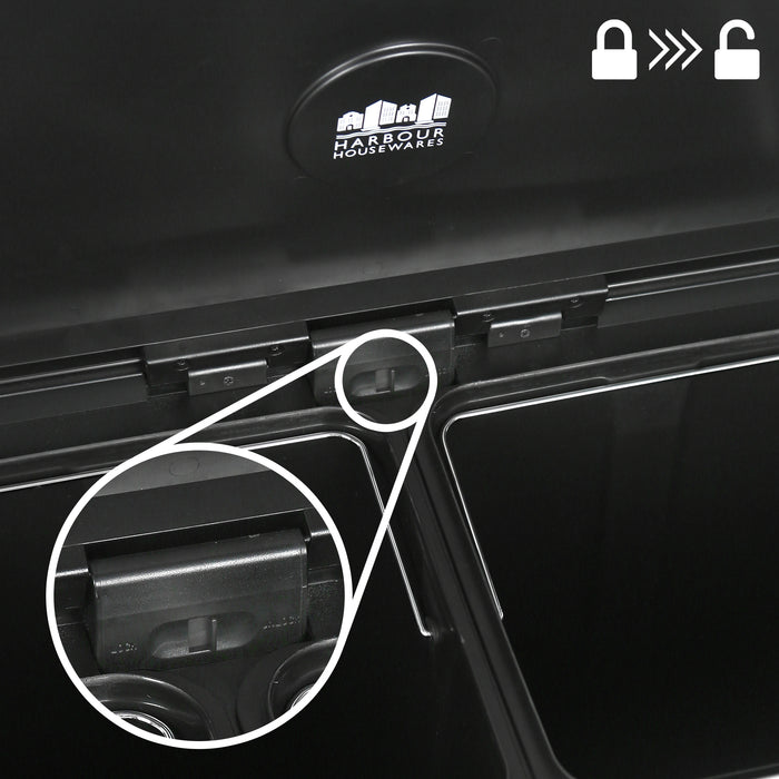 60L Brushed Stainless Steel Double Kitchen Pedal Bin (2 x 30L)