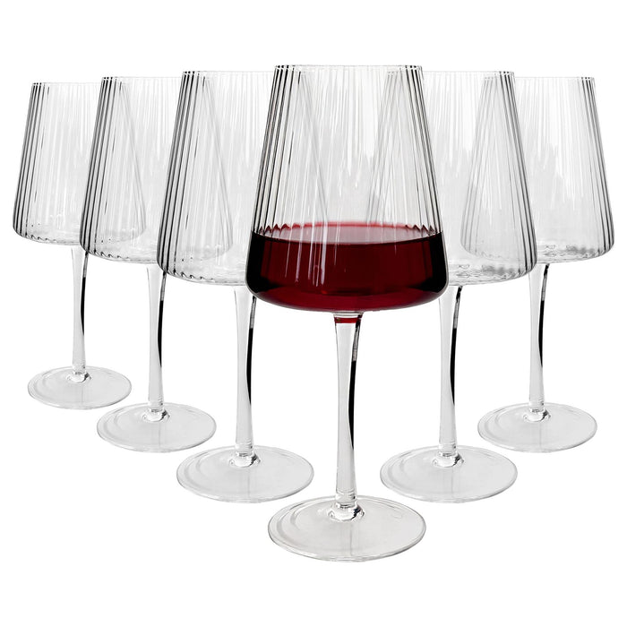 630ml Chelsea Optic Crystal Red Wine Glasses - Pack of 6