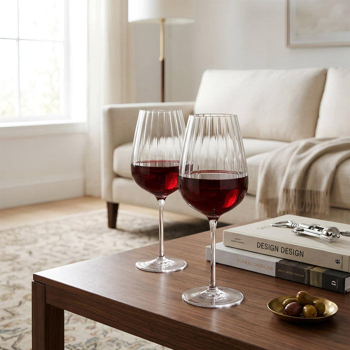 640ml Kensington Optic Crystal Red Wine Glasses - Pack of 6