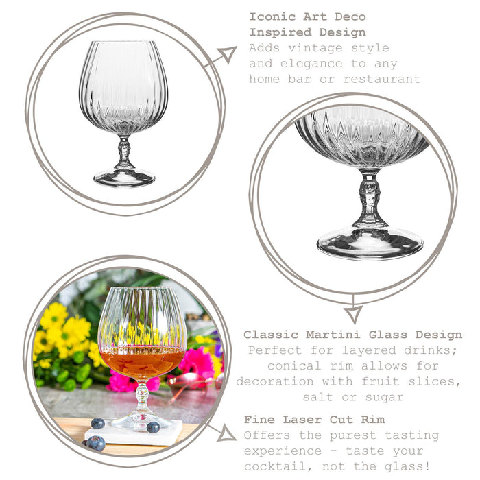 650ml America '20s Brandy Glasses - Pack of Six