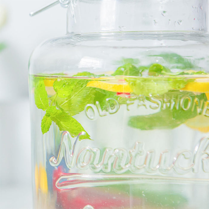 6.5L Glass Drinks Dispenser with Tap