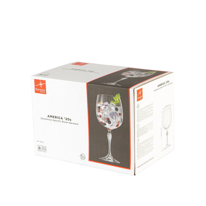 745ml America '20s Gin Glasses - Pack of Six
