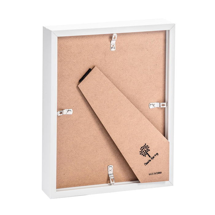 8" x 10" 3D Box Photo Frame - White