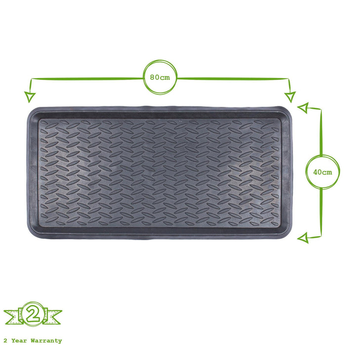 80 x 40cm Heavy Duty Rubber Boot Tray