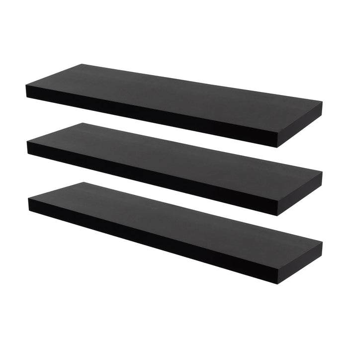 80cm Modern Floating Shelves - Pack of Three