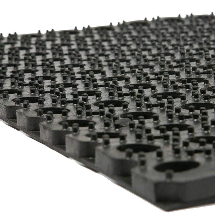 80cm x 60cm Black Heavy Duty Rubber Door Mat