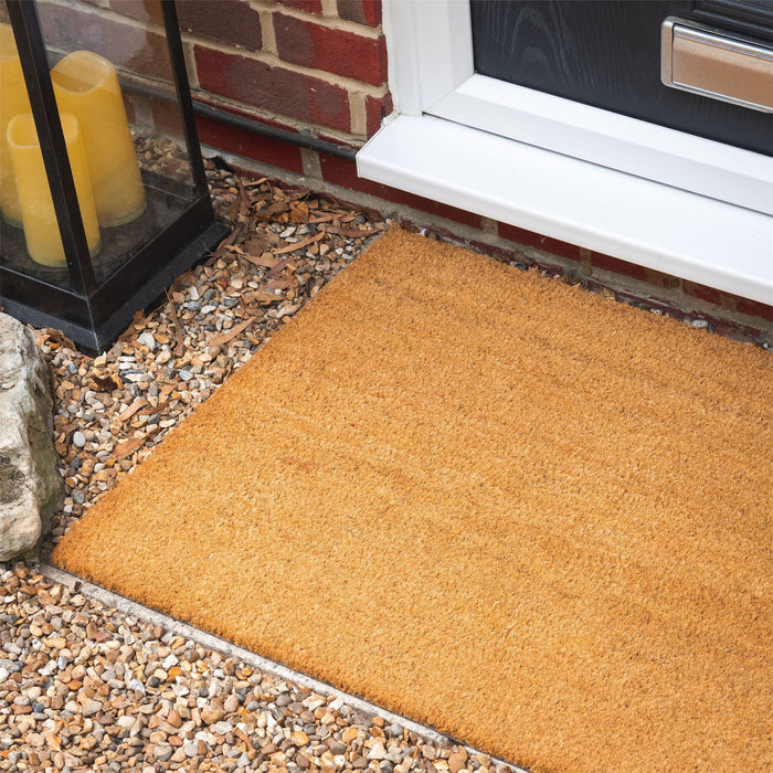 90cm x 60cm Brown Coir Door Mat