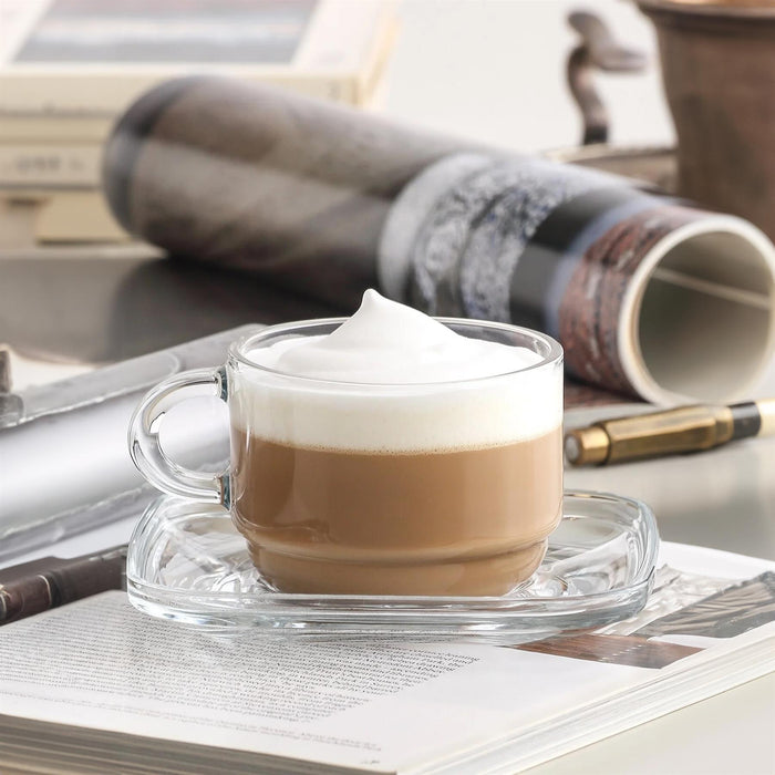 90ml Cozy Stacking Glass Espresso Cups - Pack of Six