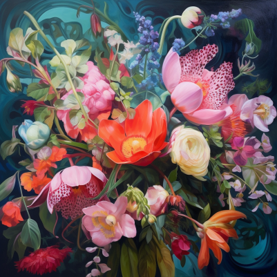 A Botanical Bundle Of Colorful Flowers
