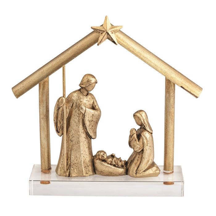 ACRYLIC BASE GOLD NATIVITY