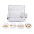 ACRYLIC COCKTAIL NAPKIN HOLDER with WEIGHT