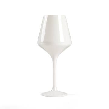 ACRYLIC STEMMED WINE GLASS, WHITE