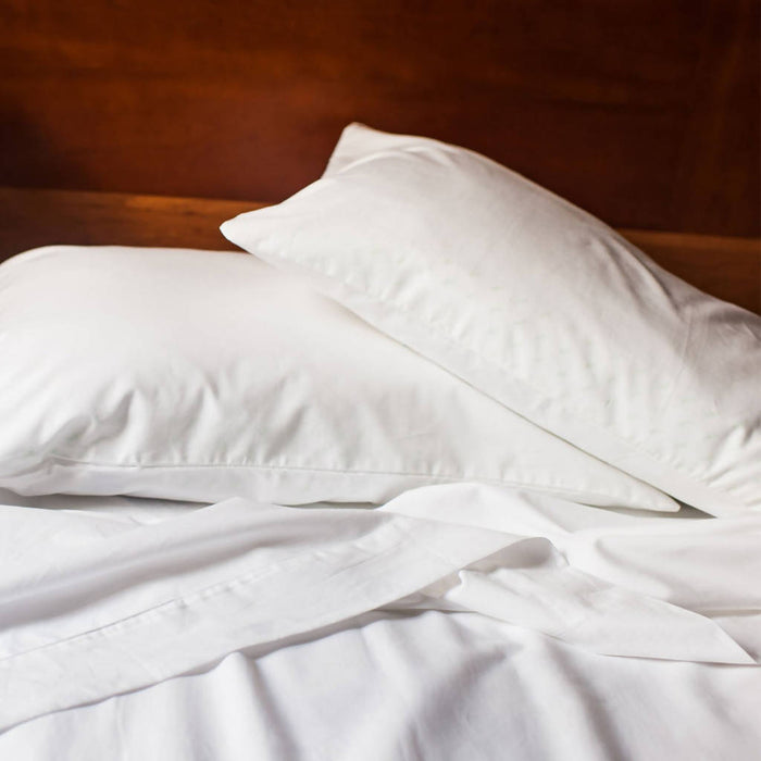 American Made Organic Cotton Pillowcases - White