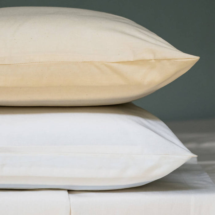 American Made Organic Cotton Pillowcases - White