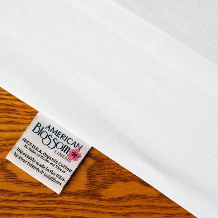 American Made Organic Cotton Pillowcases - White