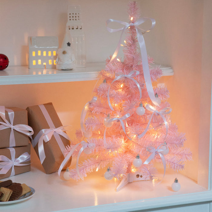 Artificial Christmas Tree - 2ft - Pink