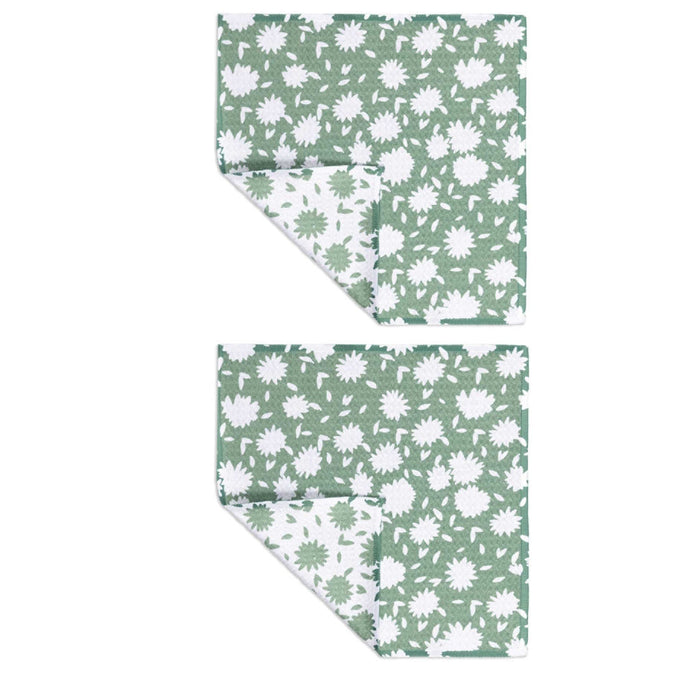 ASTER GREEN VIBE DISHCLOTHS, SET of 2