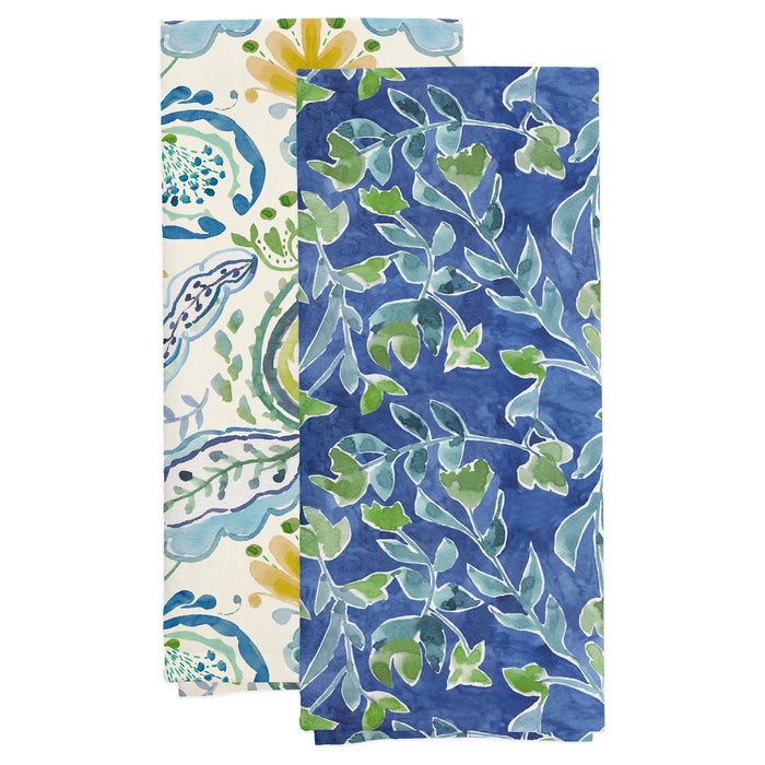 AZURE & IVY TEA TOWELS, SET of 2