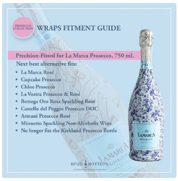 BEAU BOTTLES BLUE GINGHAM - PROSECCO COLLECTION