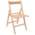 Beige Folding Chair – Solid Beech Wood Frame for Dining & Events