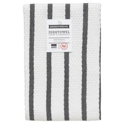BLACK BASKETWEAVE KITCHEN TOWEL